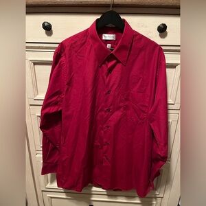 Van Heusen Red Button-Up Shirt